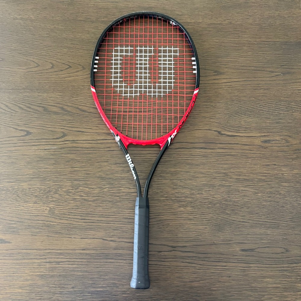 Wilson Fusion FX Tennis Racquet Red Black Tactical Alloy 4‎ 3/8 Grip Adult
